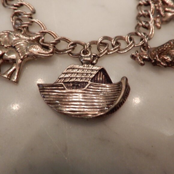 Vintage Kabana Silver Noah's Ark Bracelet - Picture 2 of 6